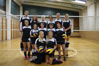Schwarz Weiss Badeborn-Mannschaft-Volleyball